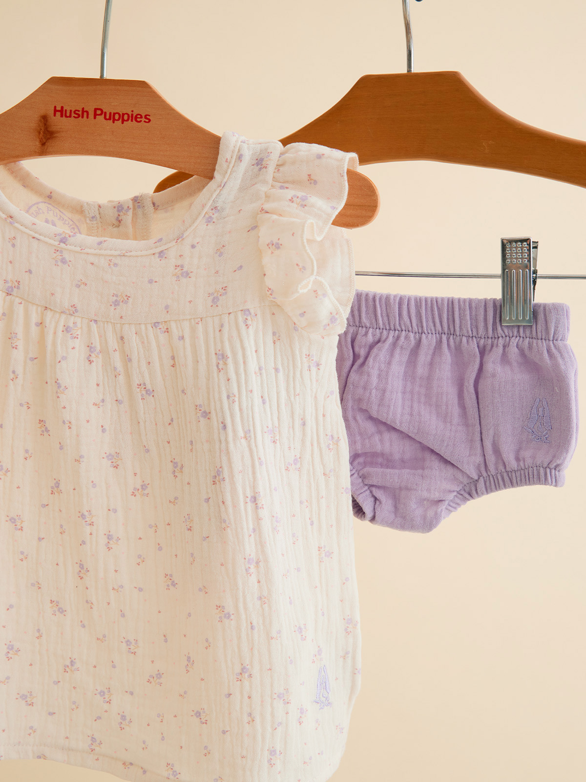 SET VESTIDO ALGODON NIÑA HUSH-PUPPIES KIDS LILA LOURDESS BEBE LOURDES - 2