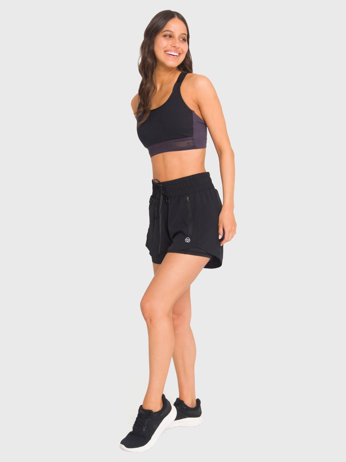 SHORT DEPORTIVO MUJER W/INN LEG ZOE NEGRO BSOUL - 2