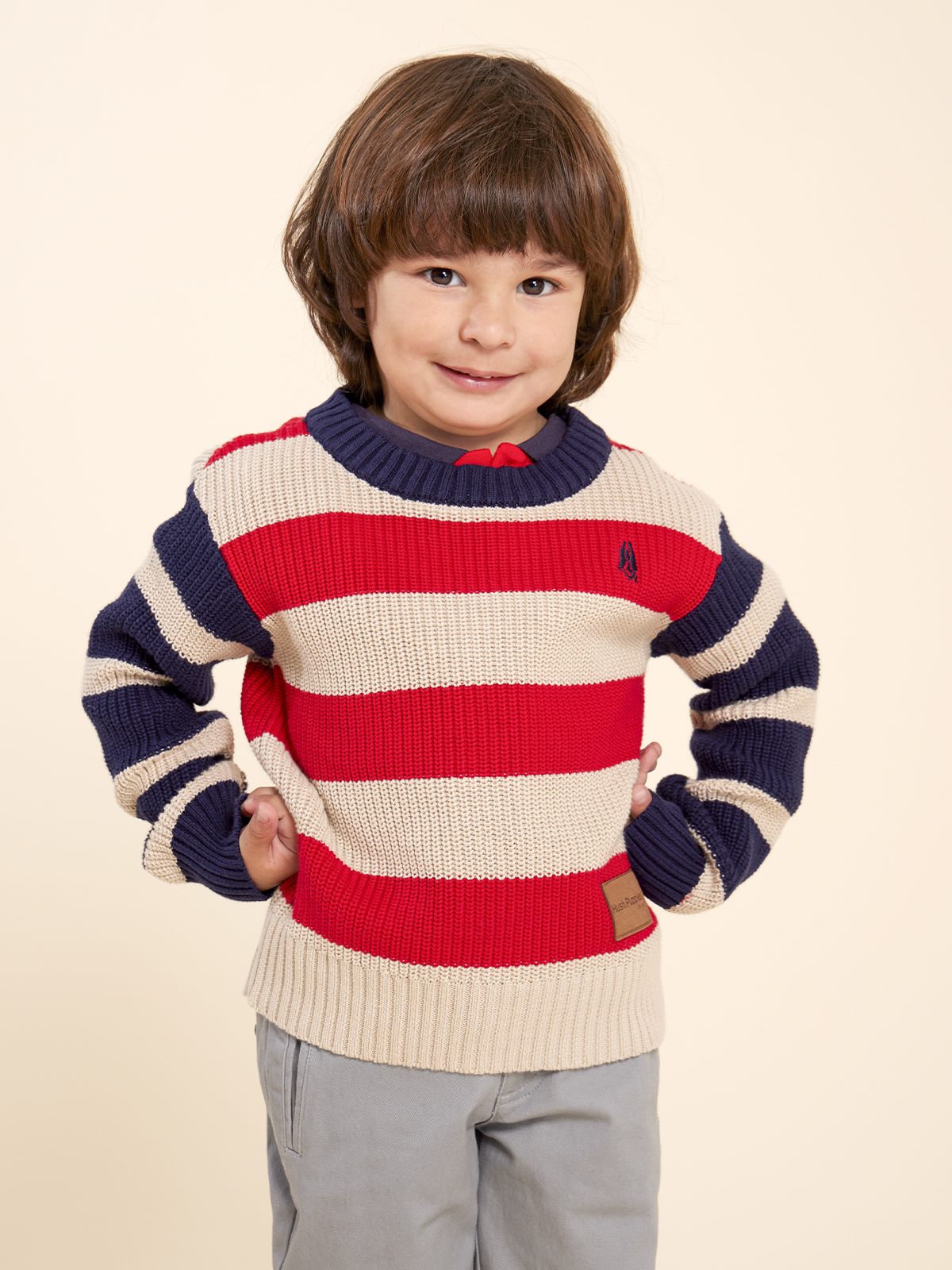 SWEATER ALGODÓN NIÑO HUSH PUPPIES KIDS RICARDO CHALECO ROJO - 4