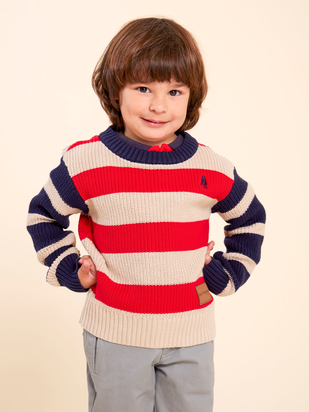 SWEATER ALGODÓN NIÑO HUSH PUPPIES KIDS RICARDO CHALECO ROJO - 4