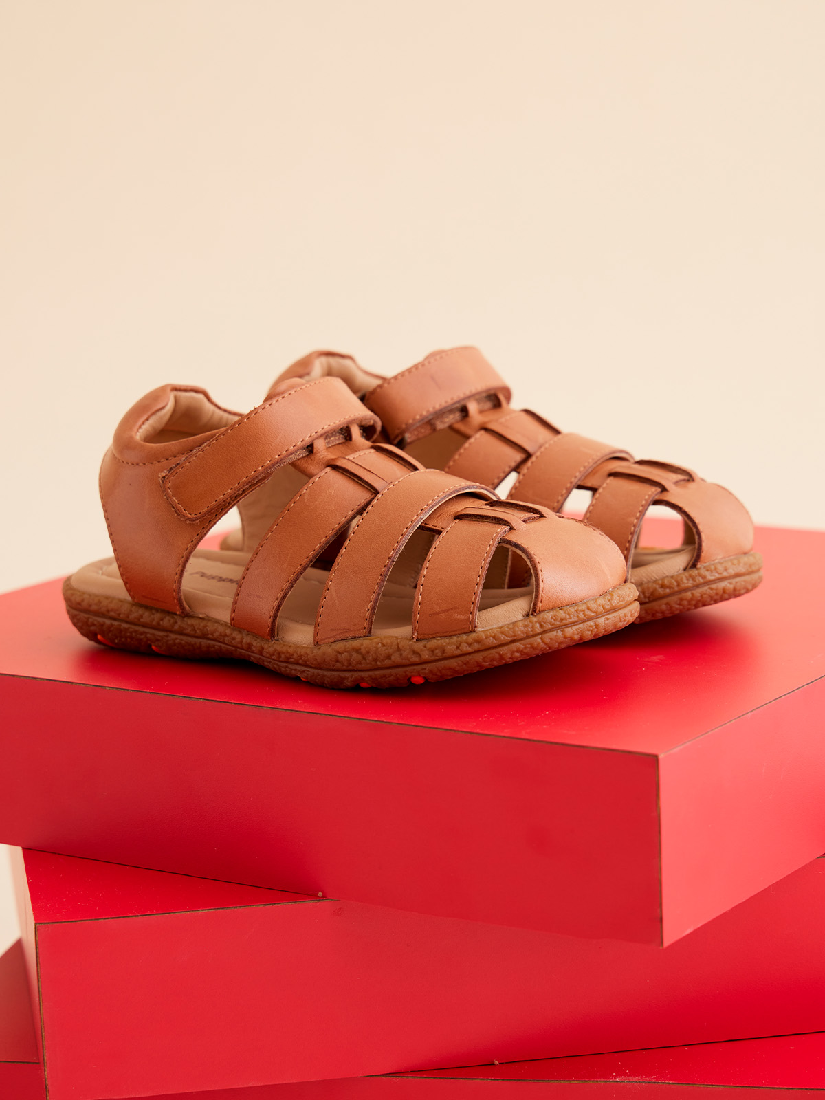 SANDALIAS NIÑO HUSH-PUPPIES CUERO CAFÉ HUSHPUPPIES NEW COCONUT - 4