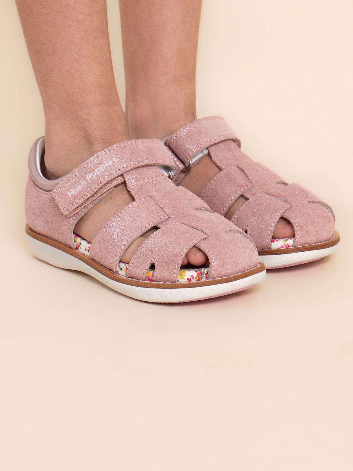SANDALIAS NIÑA HUSH-PUPPIES CUERO ABACO ROSADO - 2