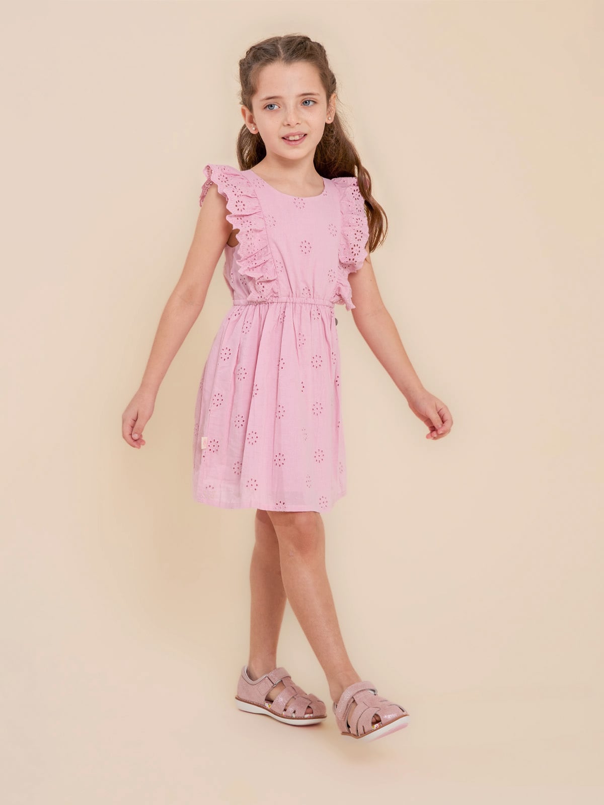 SANDALIAS NIÑA HUSH-PUPPIES CUERO ABACO ROSADO - 4