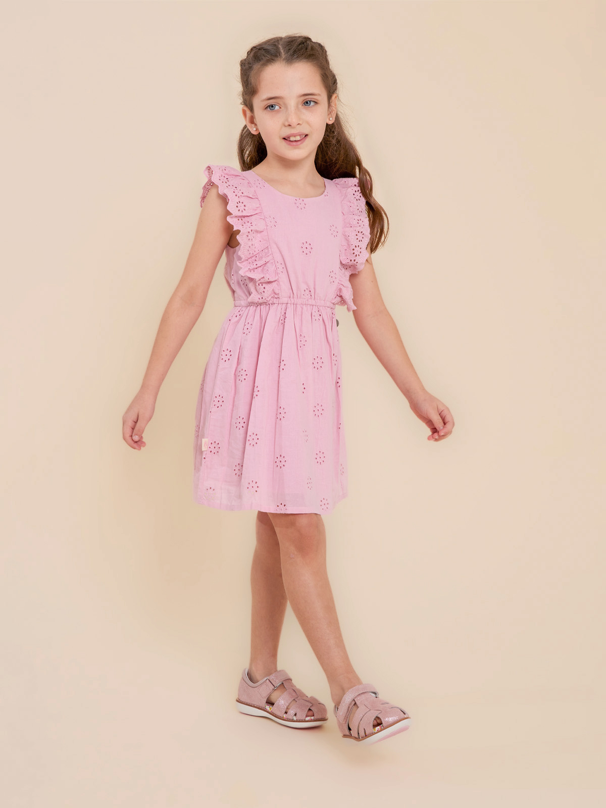 SANDALIAS NIÑA HUSH-PUPPIES CUERO ABACO ROSADO - 4