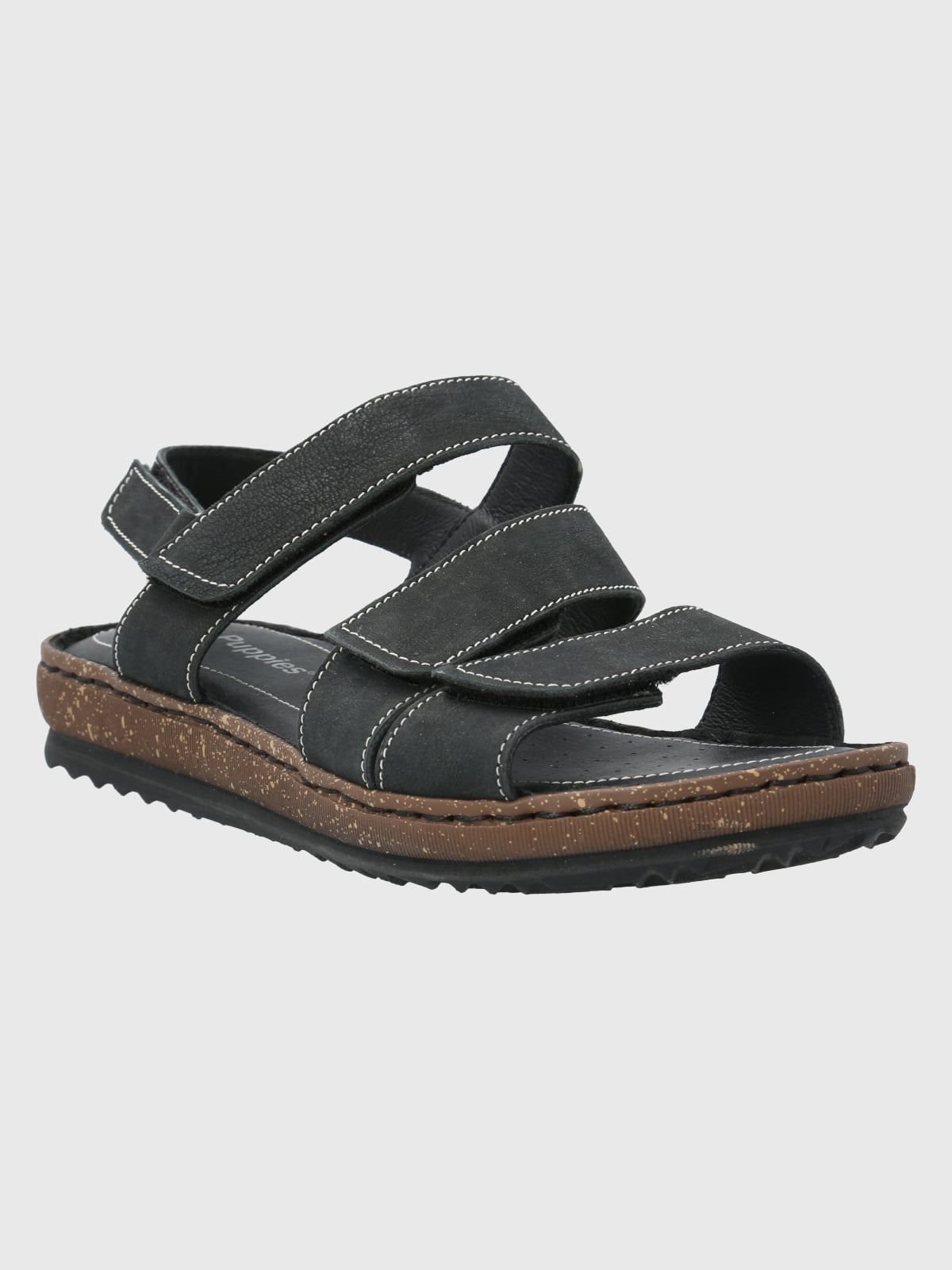 SANDALIA CUERO NEGRO MUJER APRICOT HUSH PUPPIES - 1
