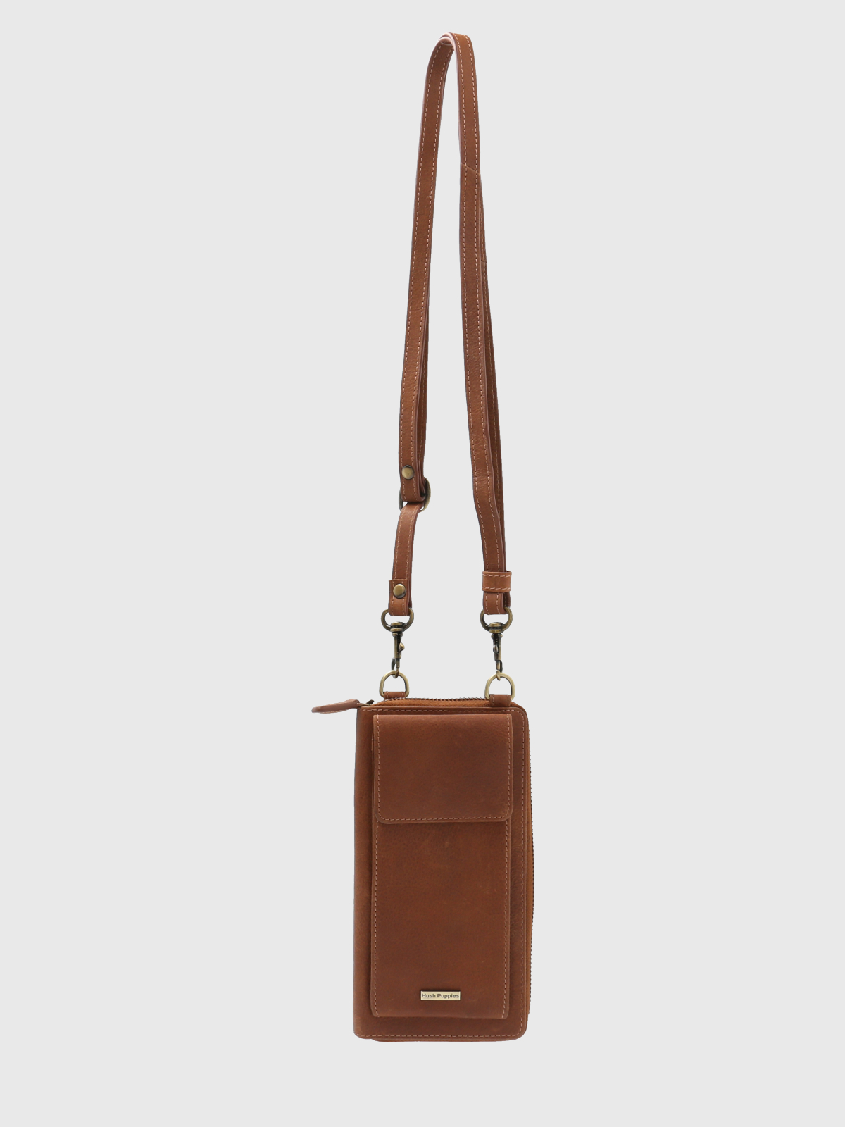 BILLETERA CUERO CAFÉ RHODES CRIOSS MUJER HUSH PUPPIES - 5