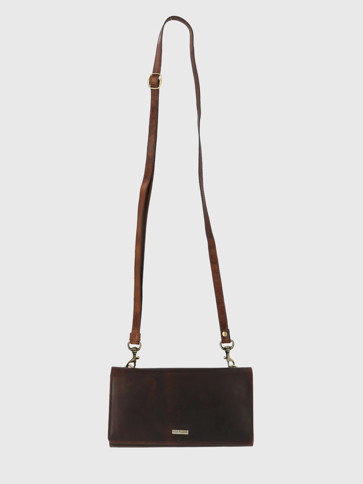 BILLETERA CUERO CAFÉ RAINHILL CROSS MUJER HUSH PUPPIES - 5