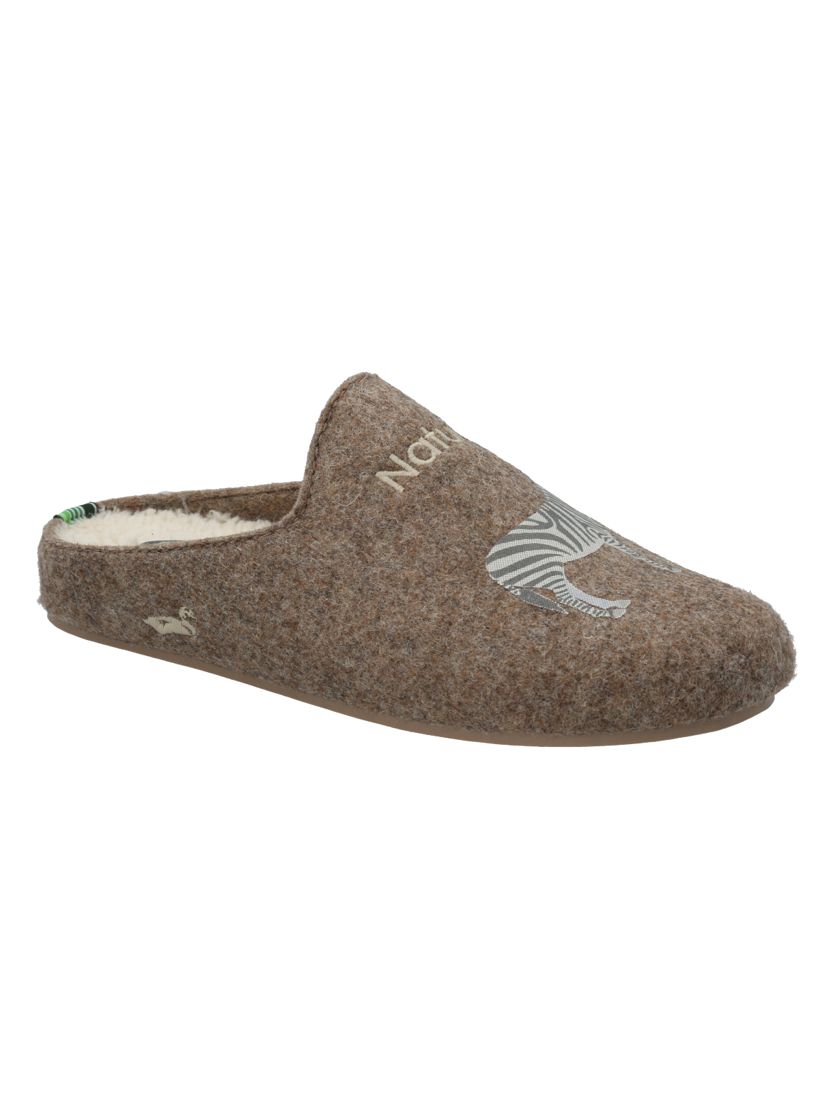 PANTUFLA FIBRA RECICLAD UNISEX SLIP ZEBRA CAFÉ ROCKFORD - 4