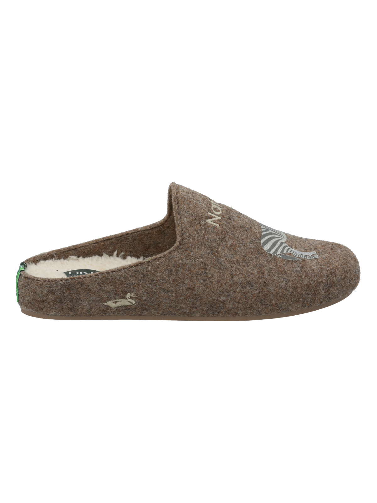 PANTUFLA FIBRA RECICLAD UNISEX SLIP ZEBRA CAFÉ ROCKFORD - 5