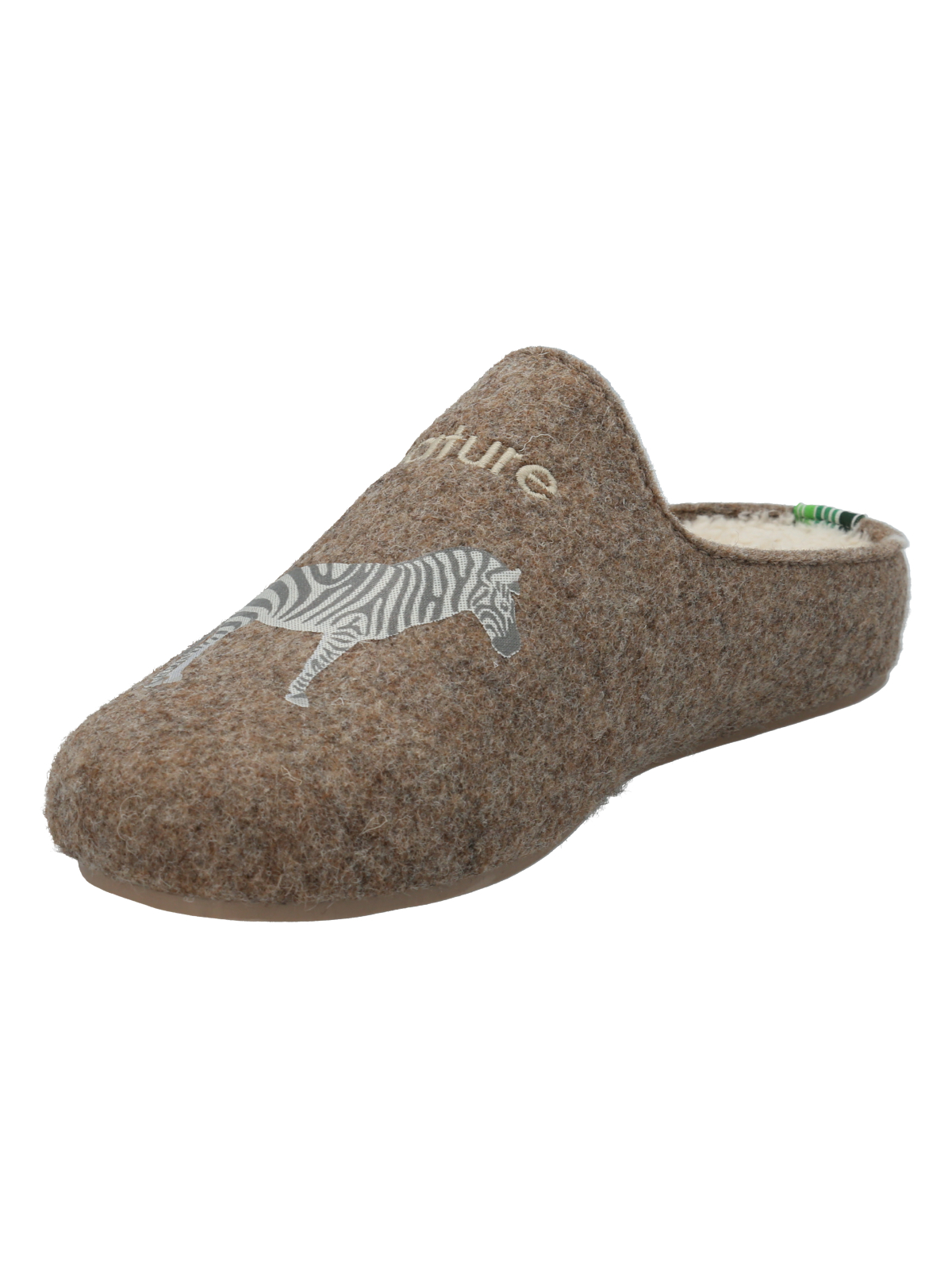 PANTUFLA FIBRA RECICLAD UNISEX SLIP ZEBRA CAFÉ ROCKFORD - 7