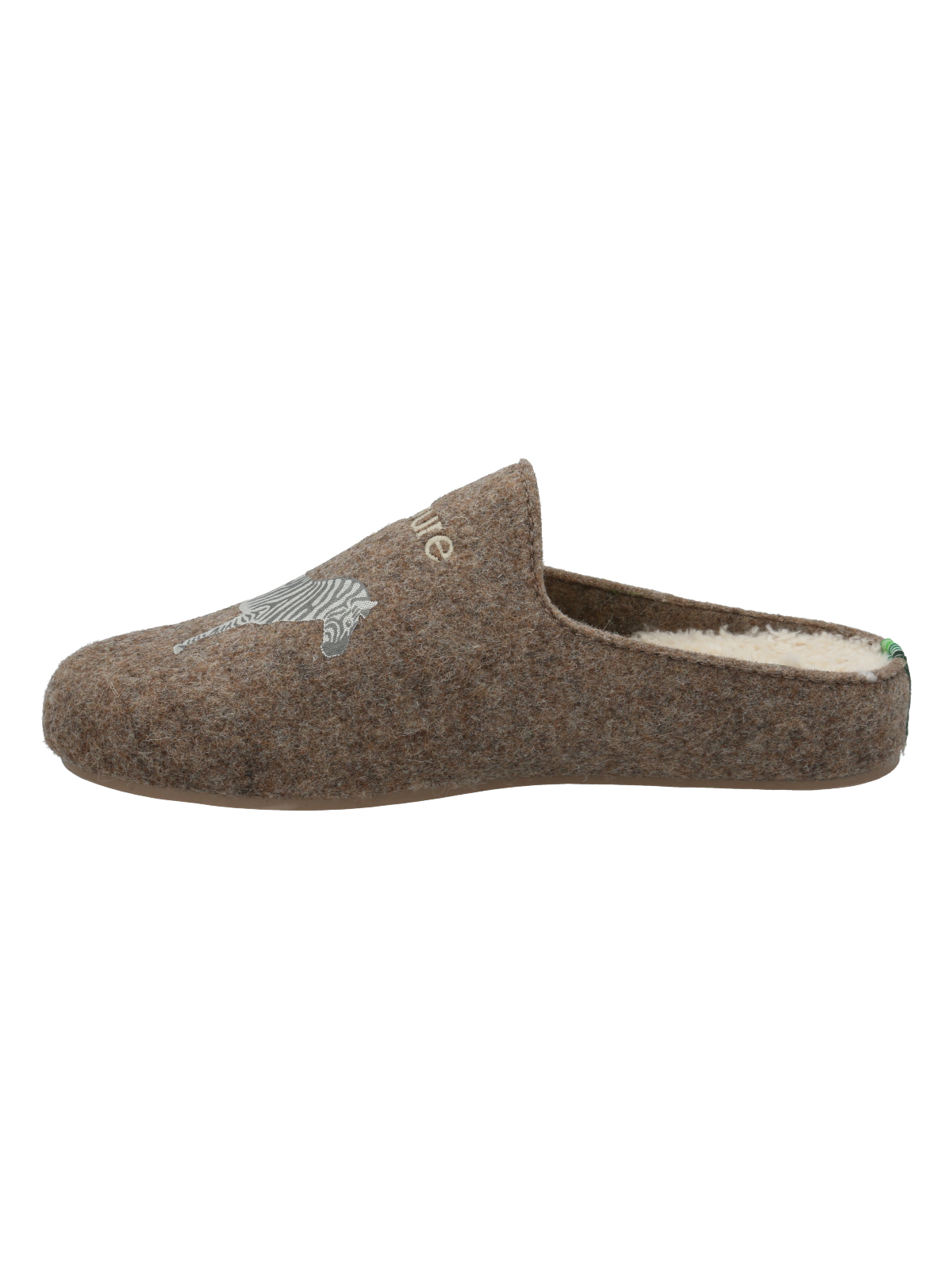 PANTUFLA FIBRA RECICLAD UNISEX SLIP ZEBRA CAFÉ ROCKFORD - 8
