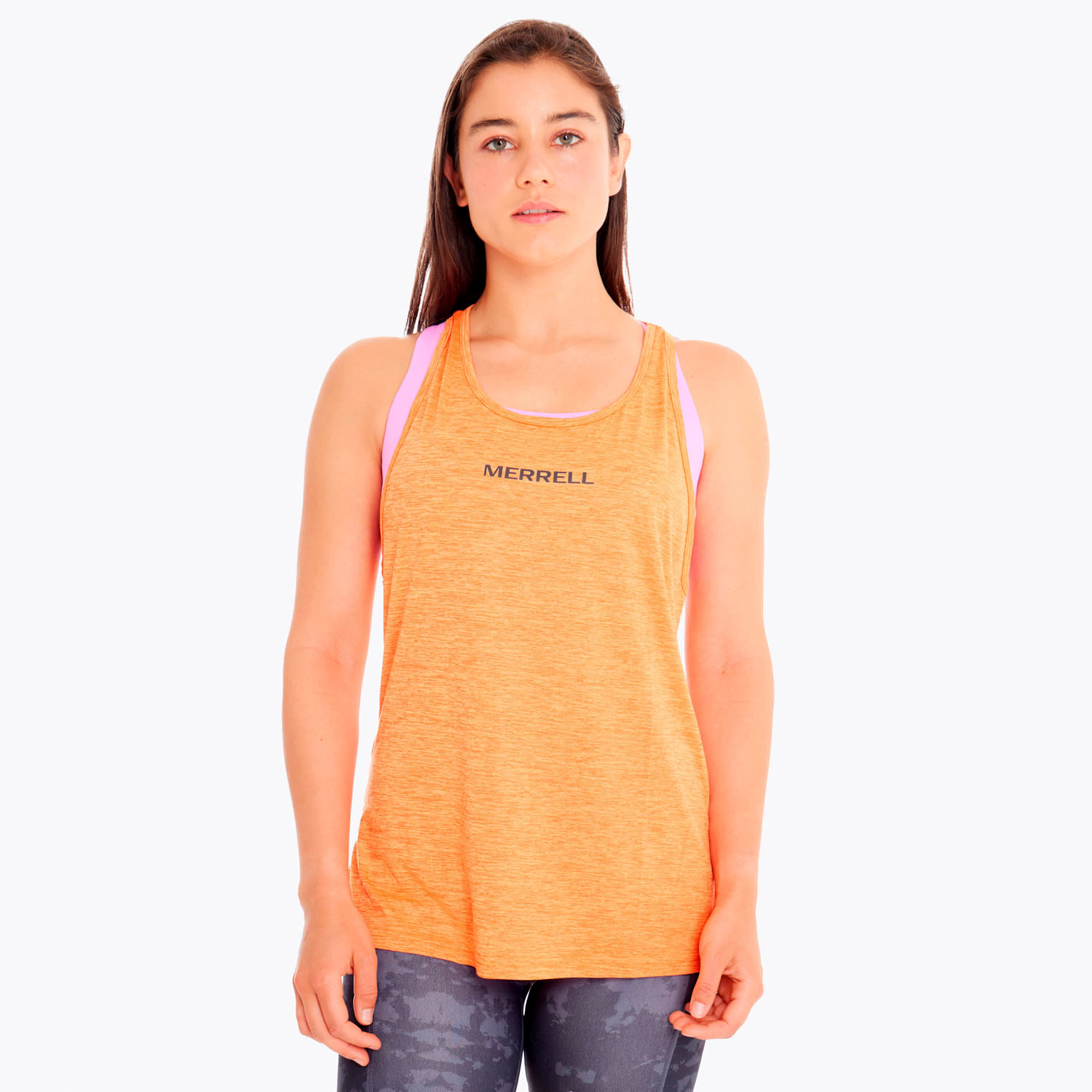 POLERA MUJER TRAIL RUNNING EDIC SKYFIRE NARANJO MERRELL - 1