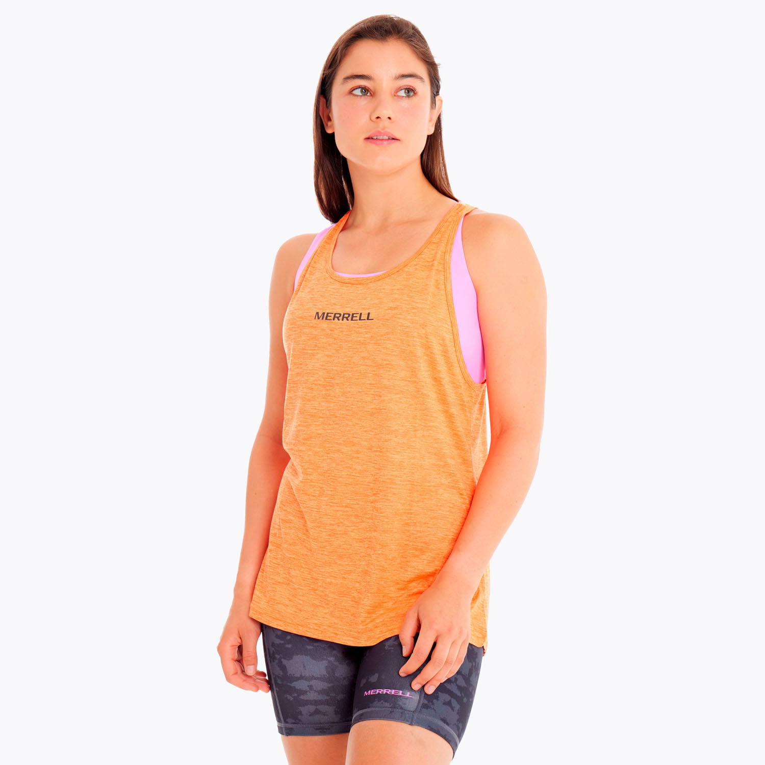 POLERA MUJER TRAIL RUNNING EDIC SKYFIRE NARANJO MERRELL - 4