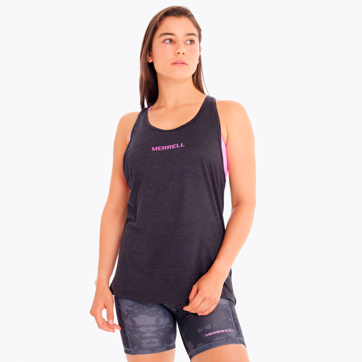 POLERA MUJER TRAIL RUNNING EDIC SKYFIRE NEGRO MERRELL - 1