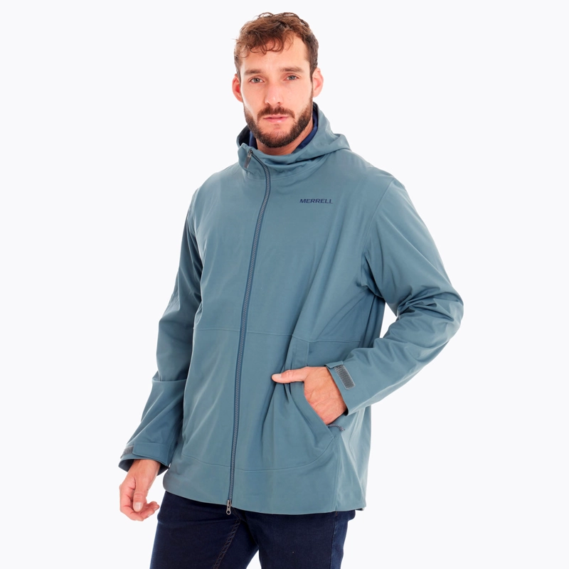 IMPERMEABLE HOMBRE WHISPER RAIN SHELL AZUL MERRELL - 1