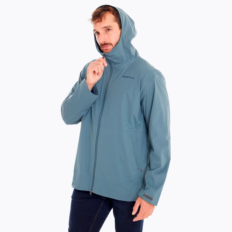 IMPERMEABLE HOMBRE WHISPER RAIN SHELL AZUL MERRELL - 2