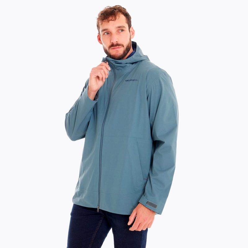 IMPERMEABLE HOMBRE WHISPER RAIN SHELL AZUL MERRELL - 4