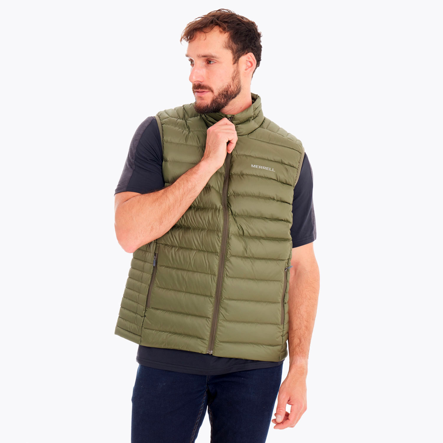 PARKA SIN MANGAS VEST HOMBRE RIDGEVENT TH OLIVA MERRELL - 2