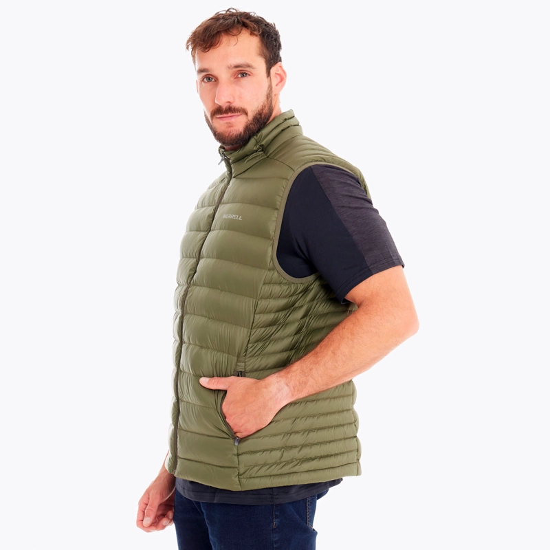 PARKA SIN MANGAS VEST HOMBRE RIDGEVENT TH OLIVA MERRELL - 4