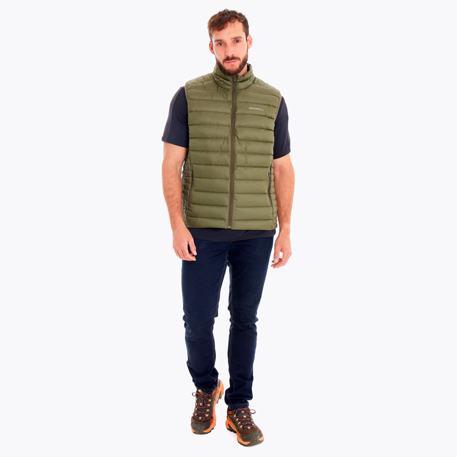 PARKA SIN MANGAS VEST HOMBRE RIDGEVENT TH OLIVA MERRELL - 6