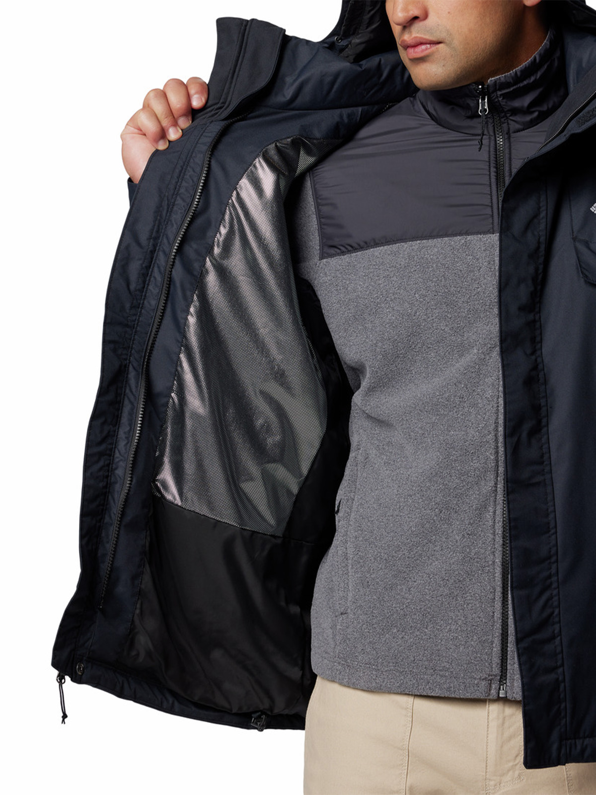 PARKA HOMBRE BUGABOO III FLEECE EN COLOR NEGRO COLUMBIA - 4