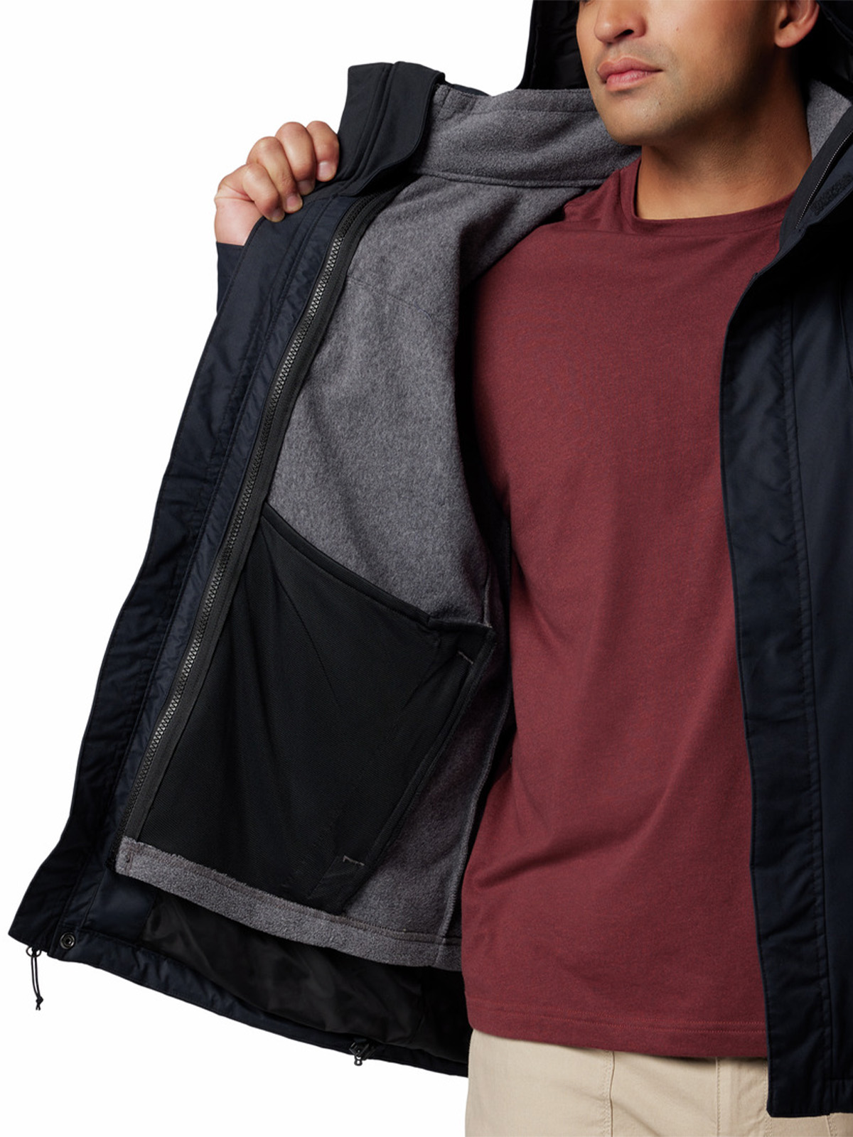 PARKA HOMBRE BUGABOO III FLEECE EN COLOR NEGRO COLUMBIA - 8