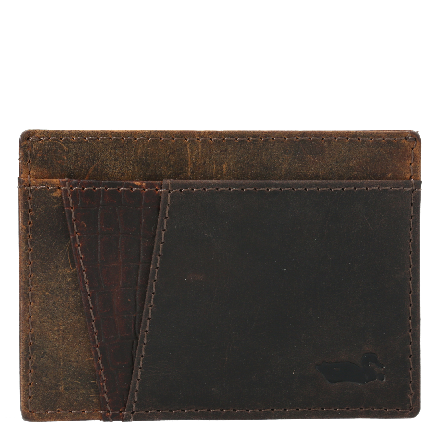 TARJETERO CUERO MUJER OH CARDHOLDER CROCO CAFÉ ROCKFORD - 1