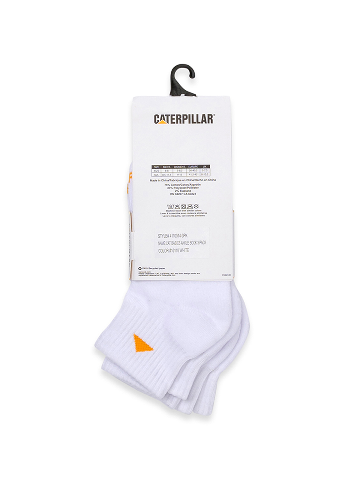 CALCETIN BLANCO CAT BASICS ANKLE SOUNISEX CATERPILLAR - 3