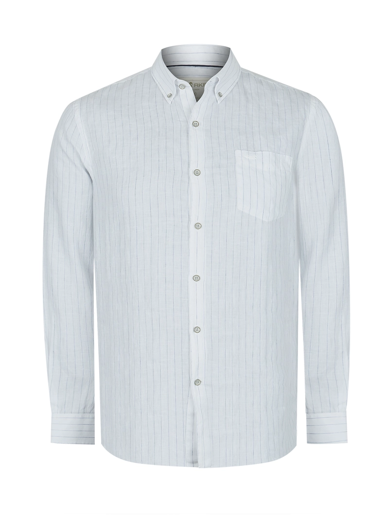 CAMISA LINO ORGÁNICO AZUL FANTASY HOMBRE ROCKFORD - 1