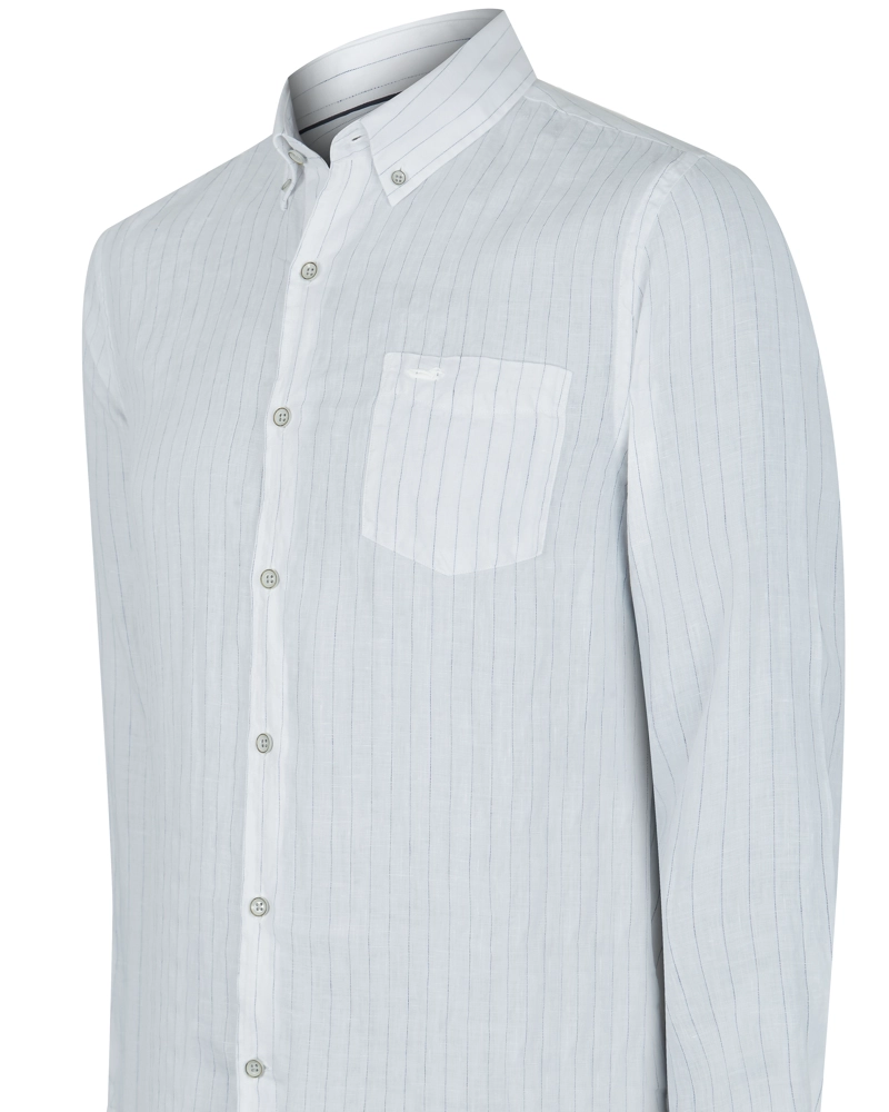 CAMISA LINO ORGÁNICO AZUL FANTASY HOMBRE ROCKFORD - 4