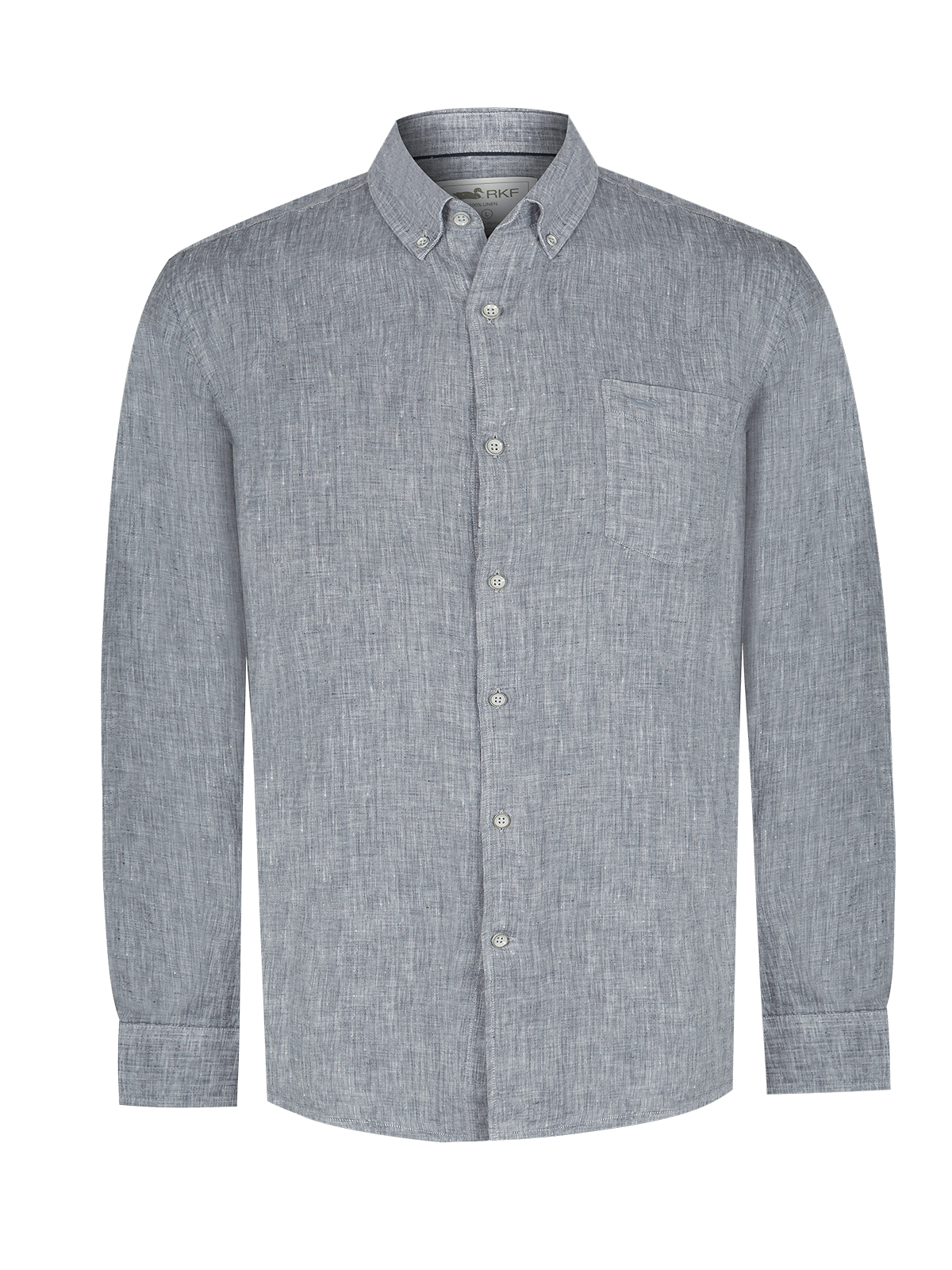 CAMISA LINO ORGÁNICO GRIS FANTASY HOMBRE ROCKFORD - 1