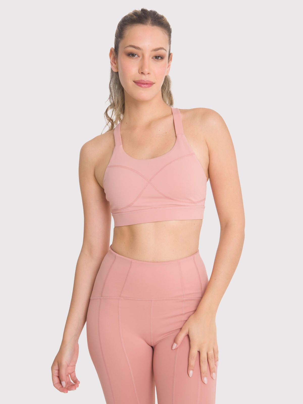 PETO DEPORTIVO MUJER HIGHT SUPPORT PALO ROSA BSOUL - 1