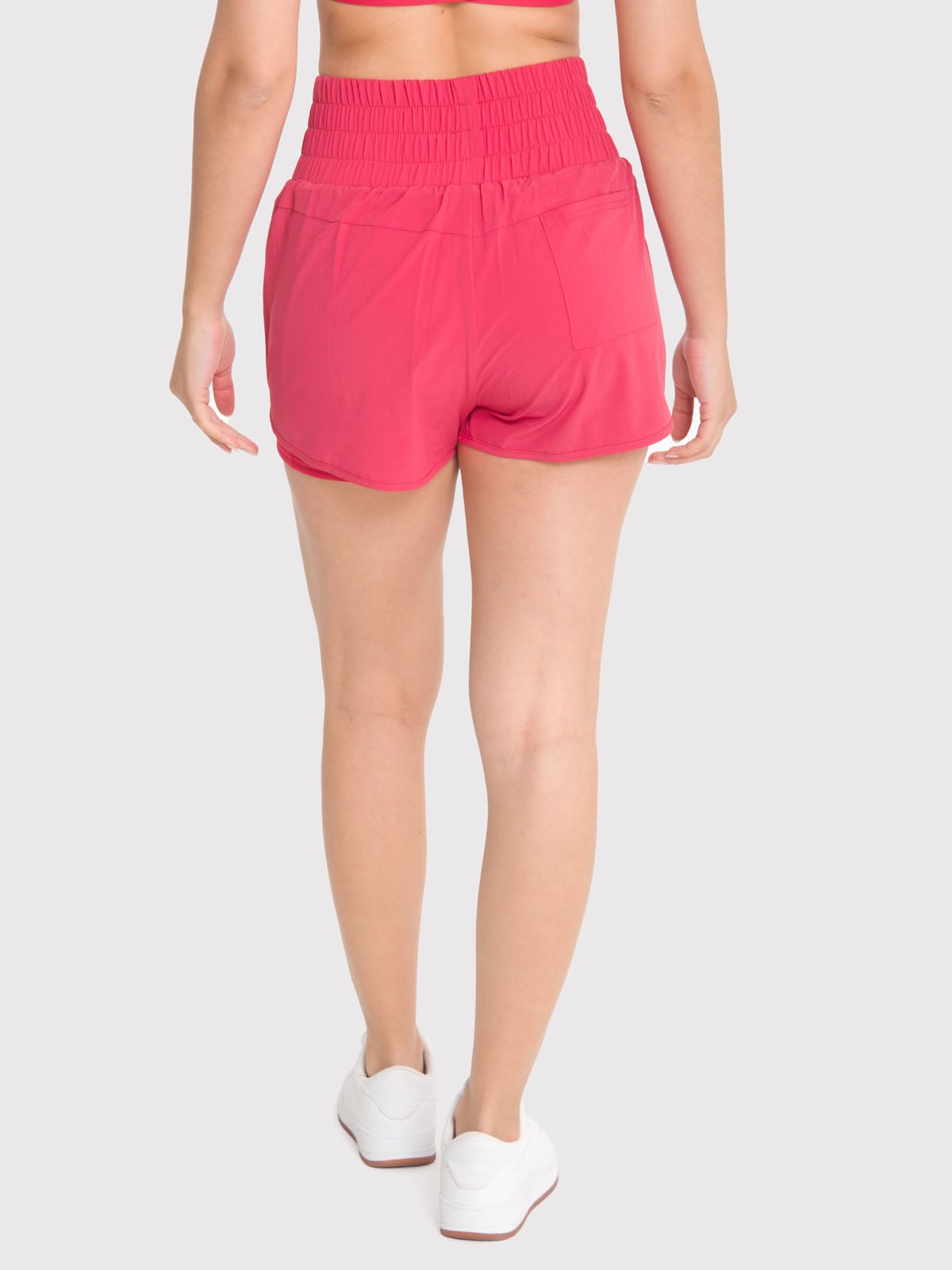 SHORT DEPORTIVO MUJER POCKET ROJO BSOUL - 4