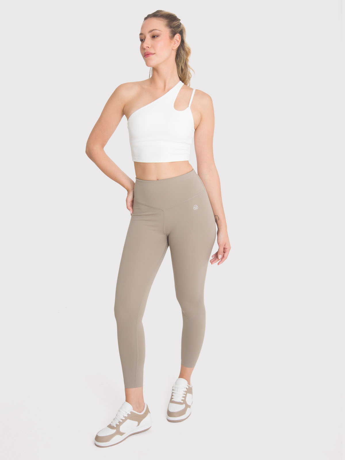 CALZA DEPORTIVA 7/8 MUJER ANKLE LEG EMMA CAFÉ BSOUL - 5