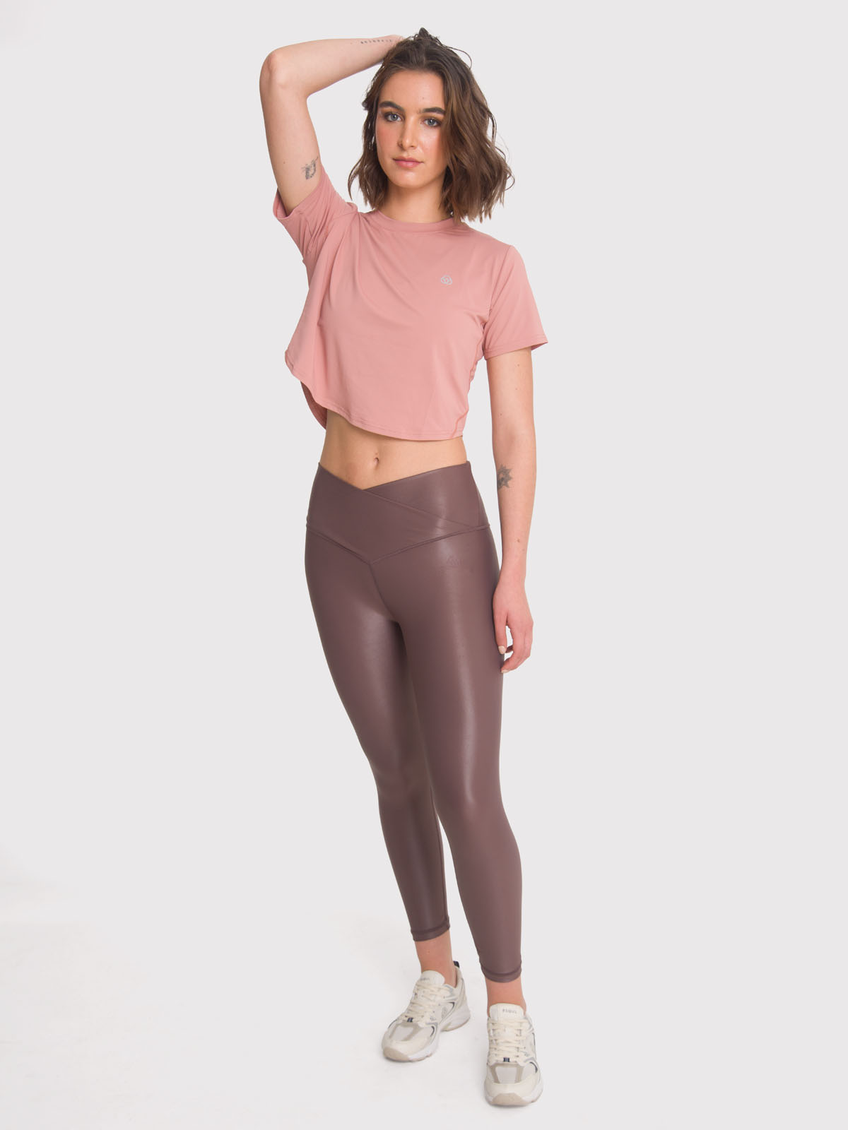 CALZA DEPORTIVA 7/8 MUJER HR ANKL LEG EVA II CAFÉ BSOUL - 1