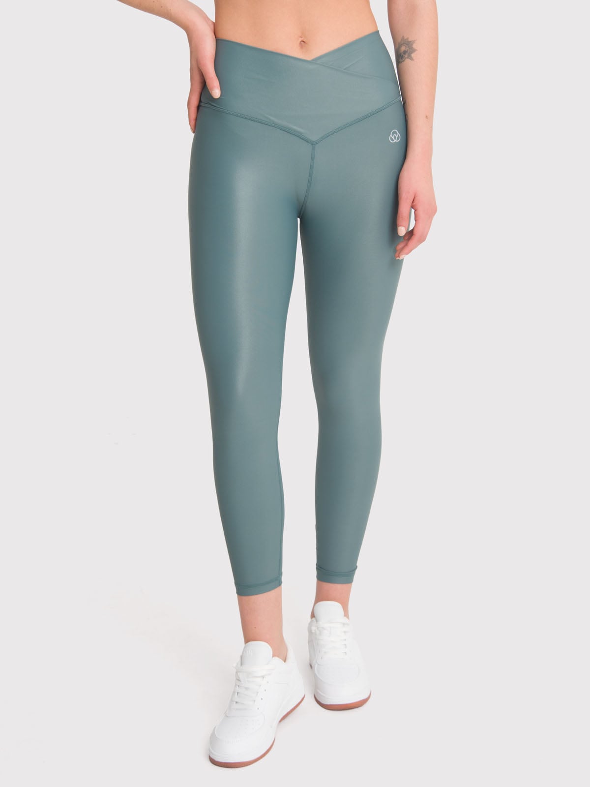 CALZA DEPORTIVA 7/8 MUJER HR ANK LEG EVA II VERDE BSOUL - 1