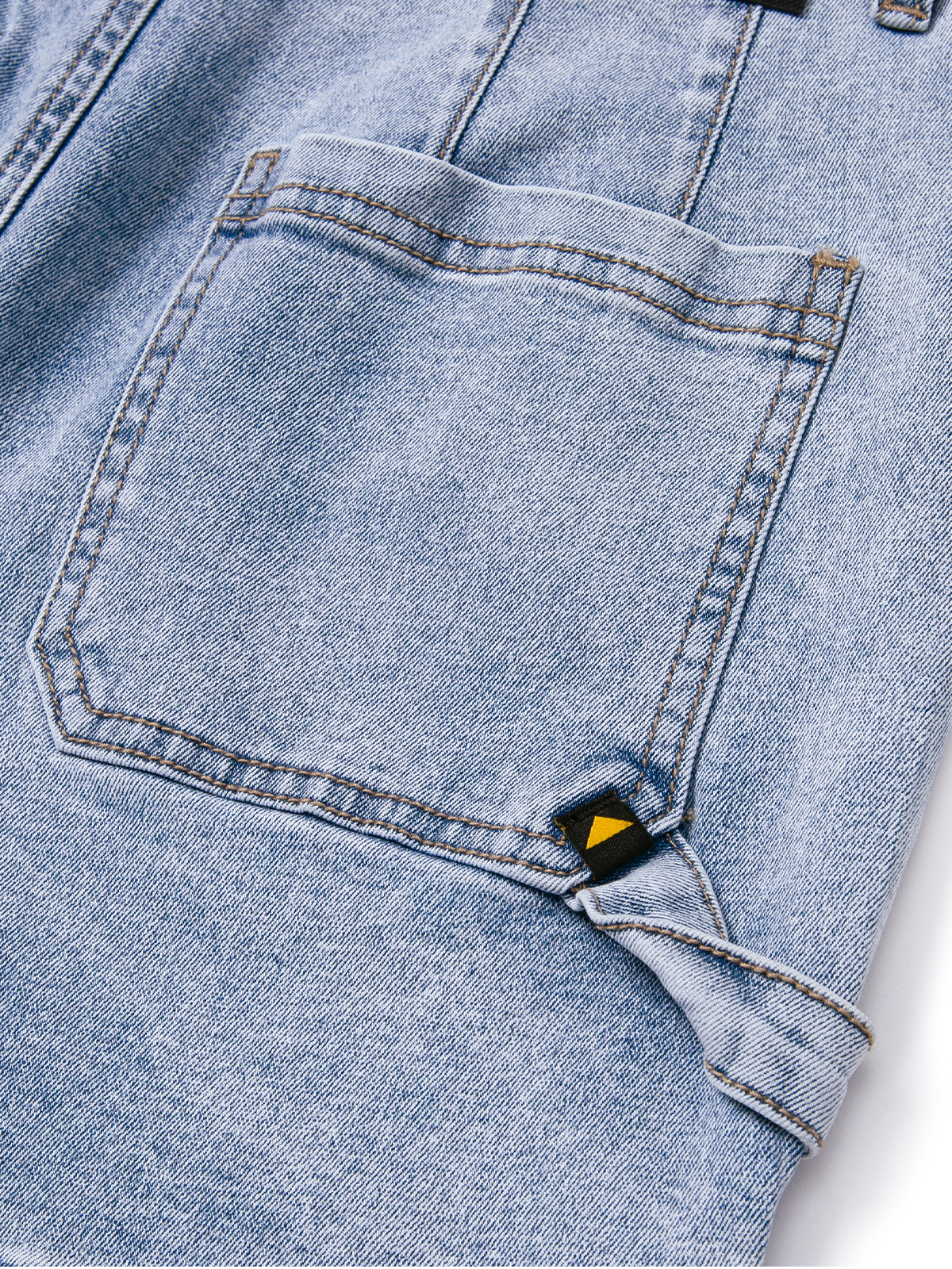 SHORT MUJER TRIBLEND STRETCH DENIM SHORT AZUL CLARO CAT - 6