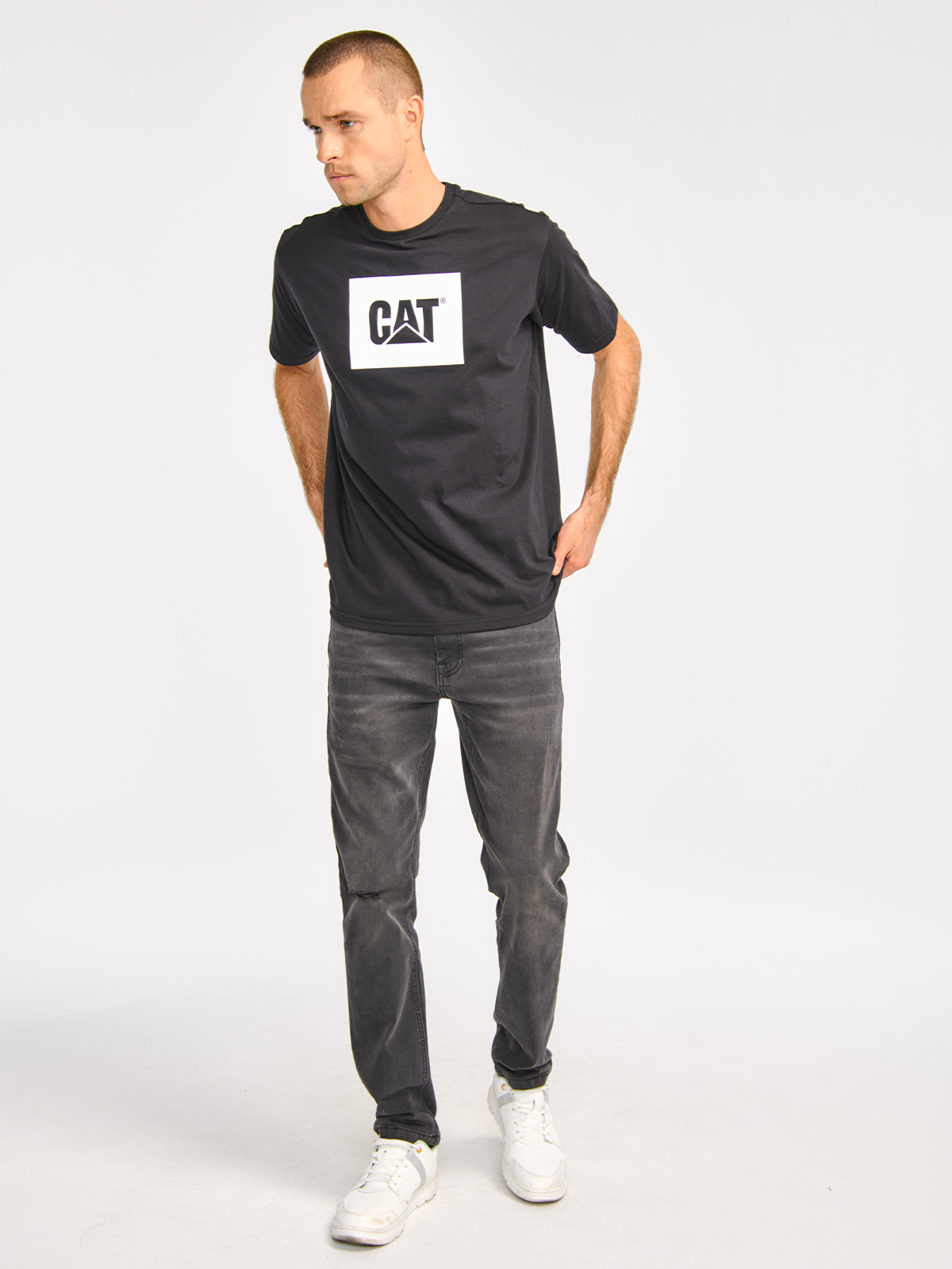 POLERA MANGA CORTA HOMBRE REFLECTIVE CAT LOGONEGRO CAT - 5