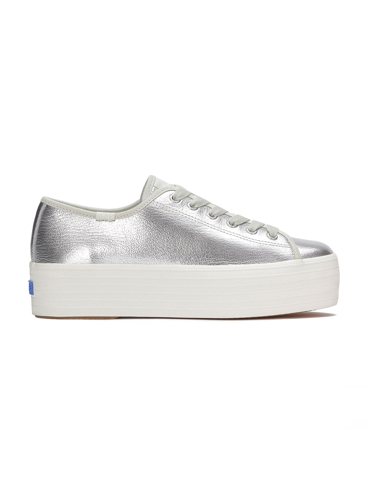 ZAPATILLA CUERO MUJER TRIPLE UP PLATEADO KEDS - 1