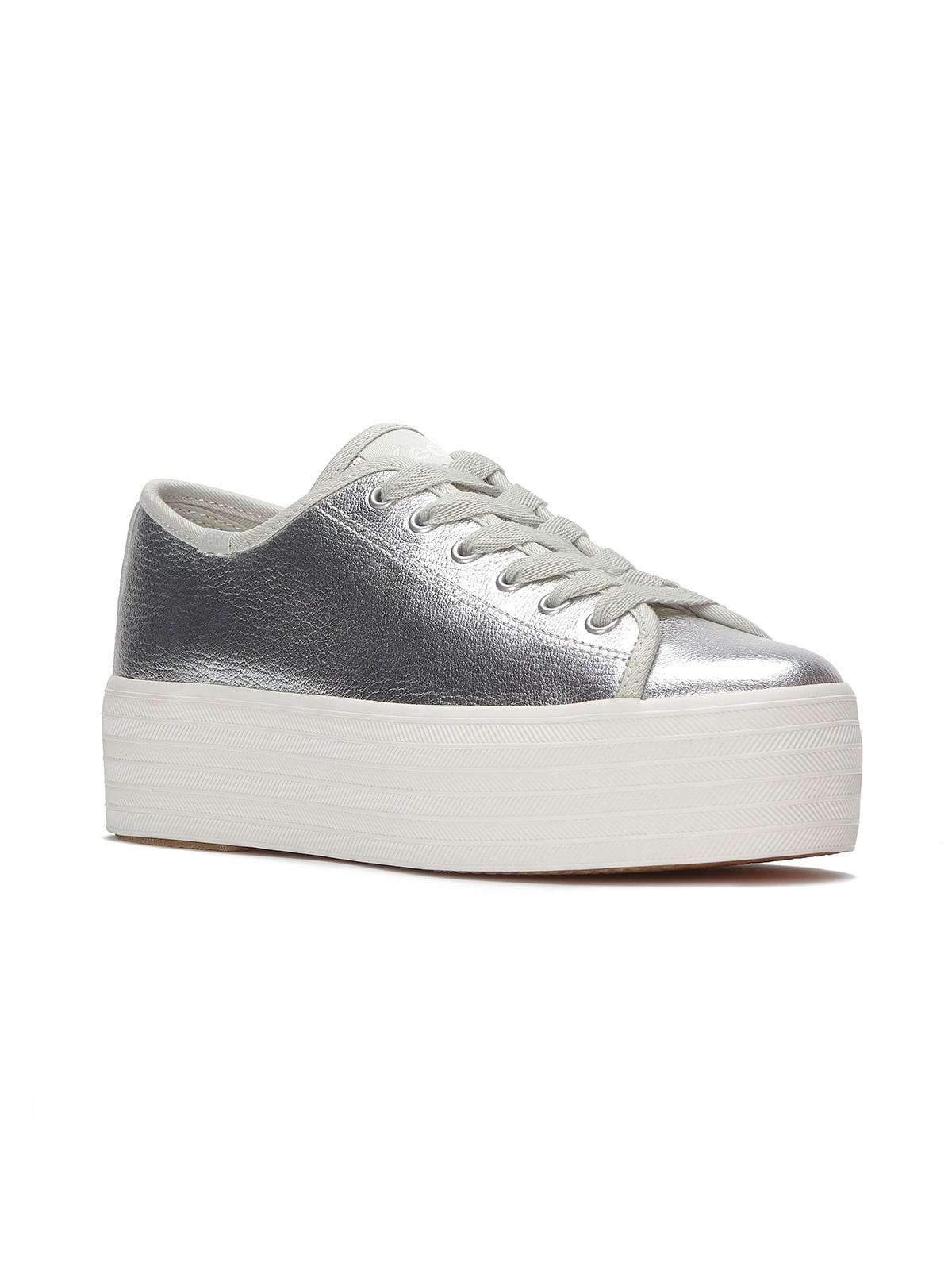 ZAPATILLA CUERO MUJER TRIPLE UP PLATEADO KEDS - 2
