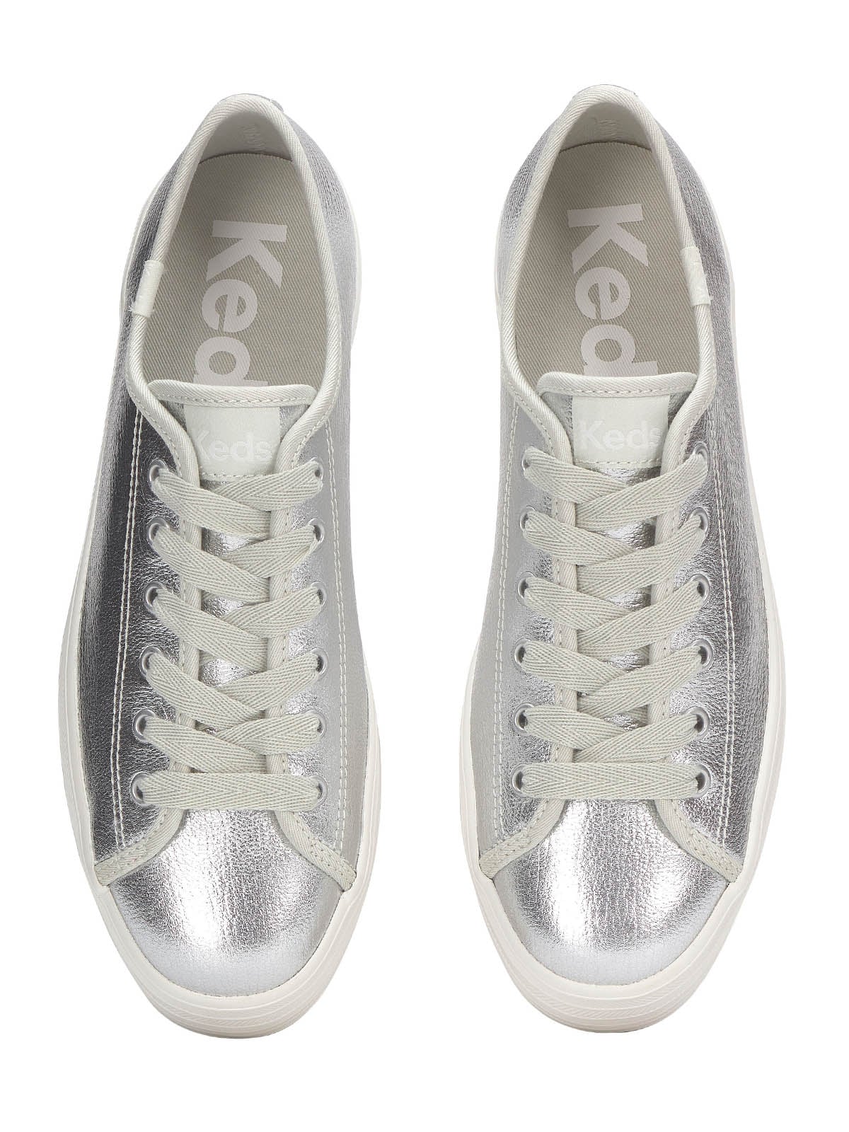 ZAPATILLA CUERO MUJER TRIPLE UP PLATEADO KEDS - 5