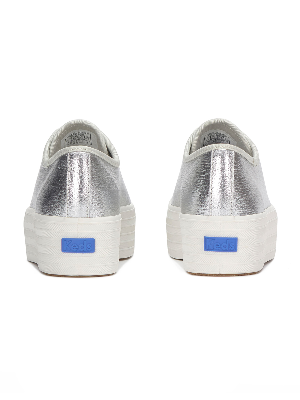 ZAPATILLA CUERO MUJER TRIPLE UP PLATEADO KEDS - 7