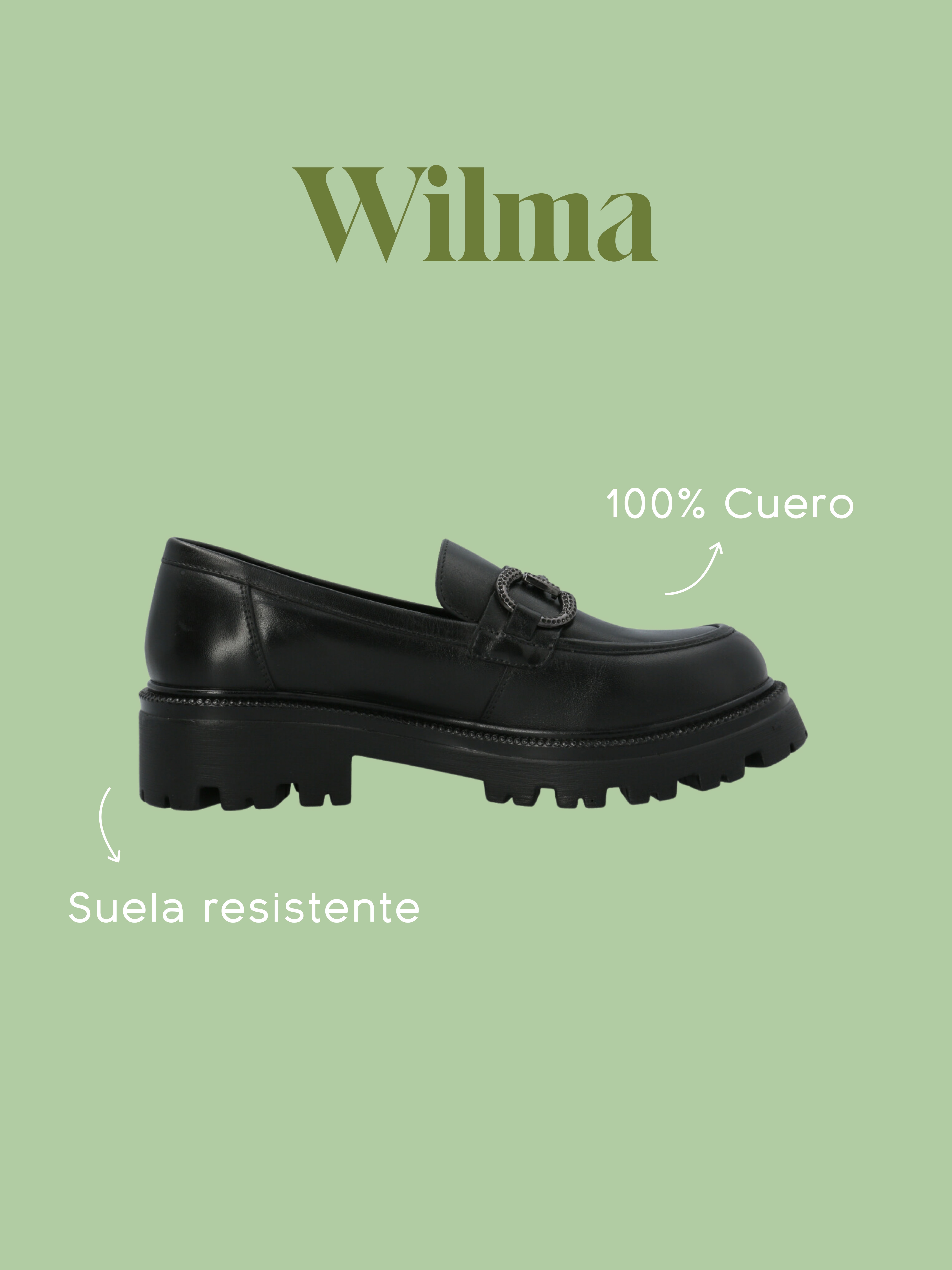 MOCASÍN ESCOLAR CUERO NEGRA NIÑA WILMA HUSH PUPPIES - 2
