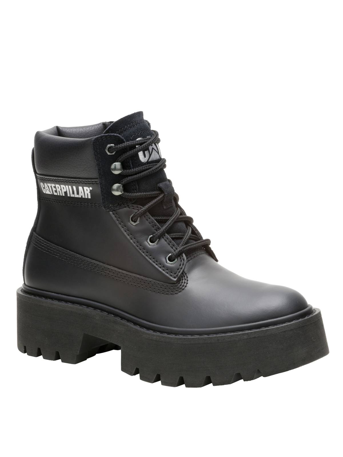 BOTIN CUERO MUJER COLORADO MAX 6 ZIP NEGRO CAT - 1