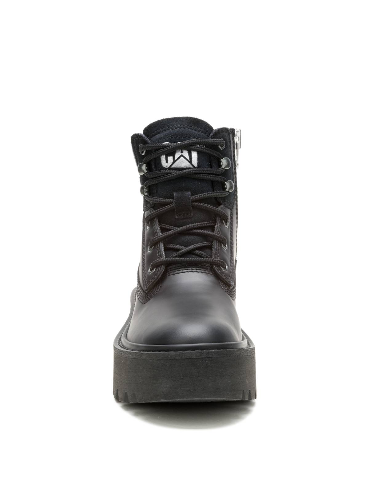 BOTIN CUERO MUJER COLORADO MAX 6 ZIP NEGRO CAT - 5