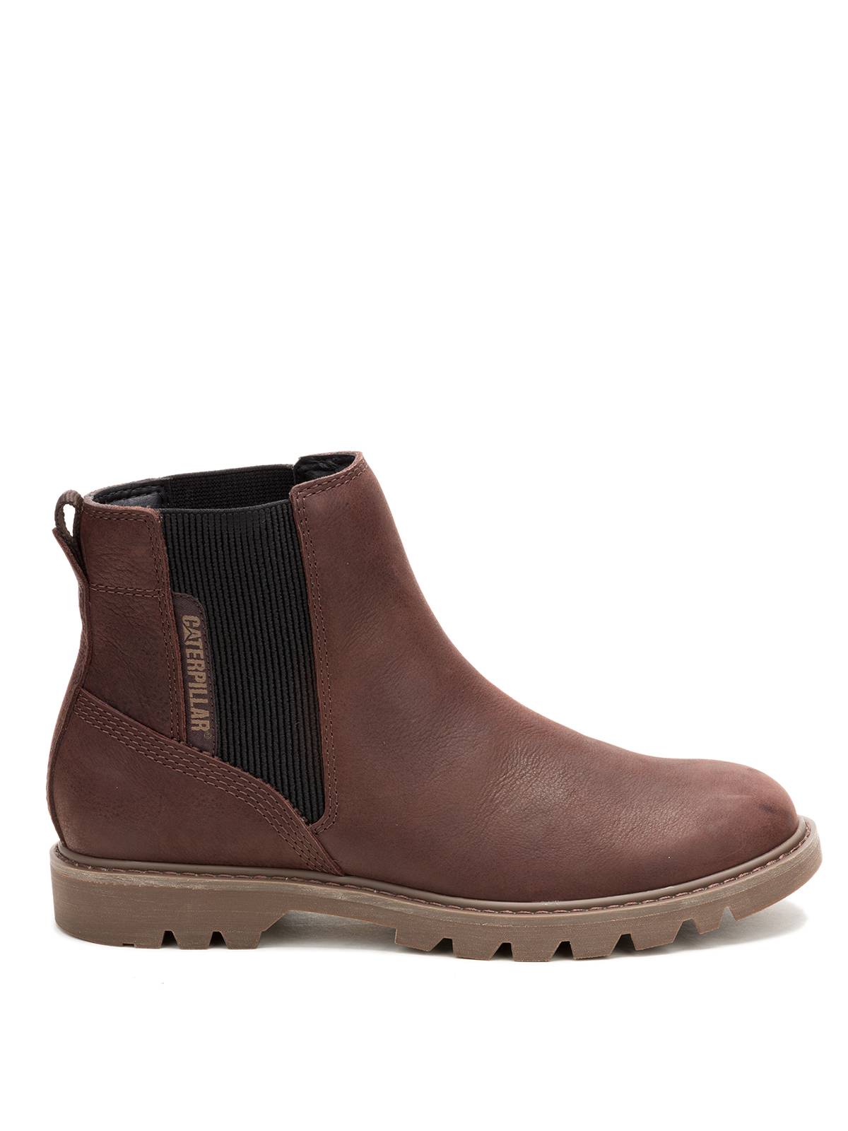 BOTIN CUERO MUJER COLORADO CHELSEA MARRON OSCURO CAT - 2