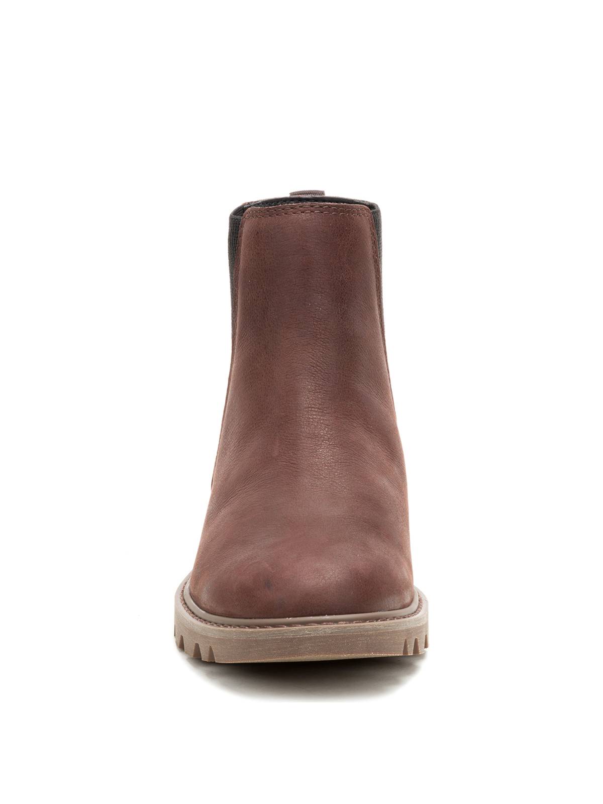 BOTIN CUERO MUJER COLORADO CHELSEA MARRON OSCURO CAT - 5