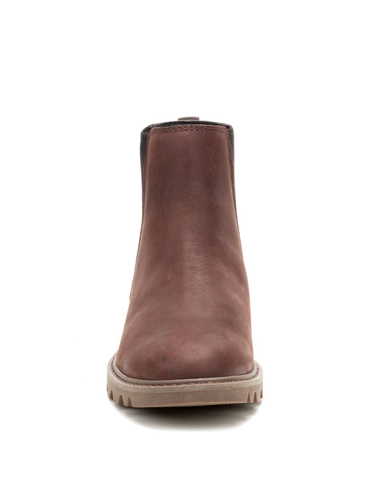 BOTIN CUERO MUJER COLORADO CHELSEA MARRON OSCURO CAT - 5