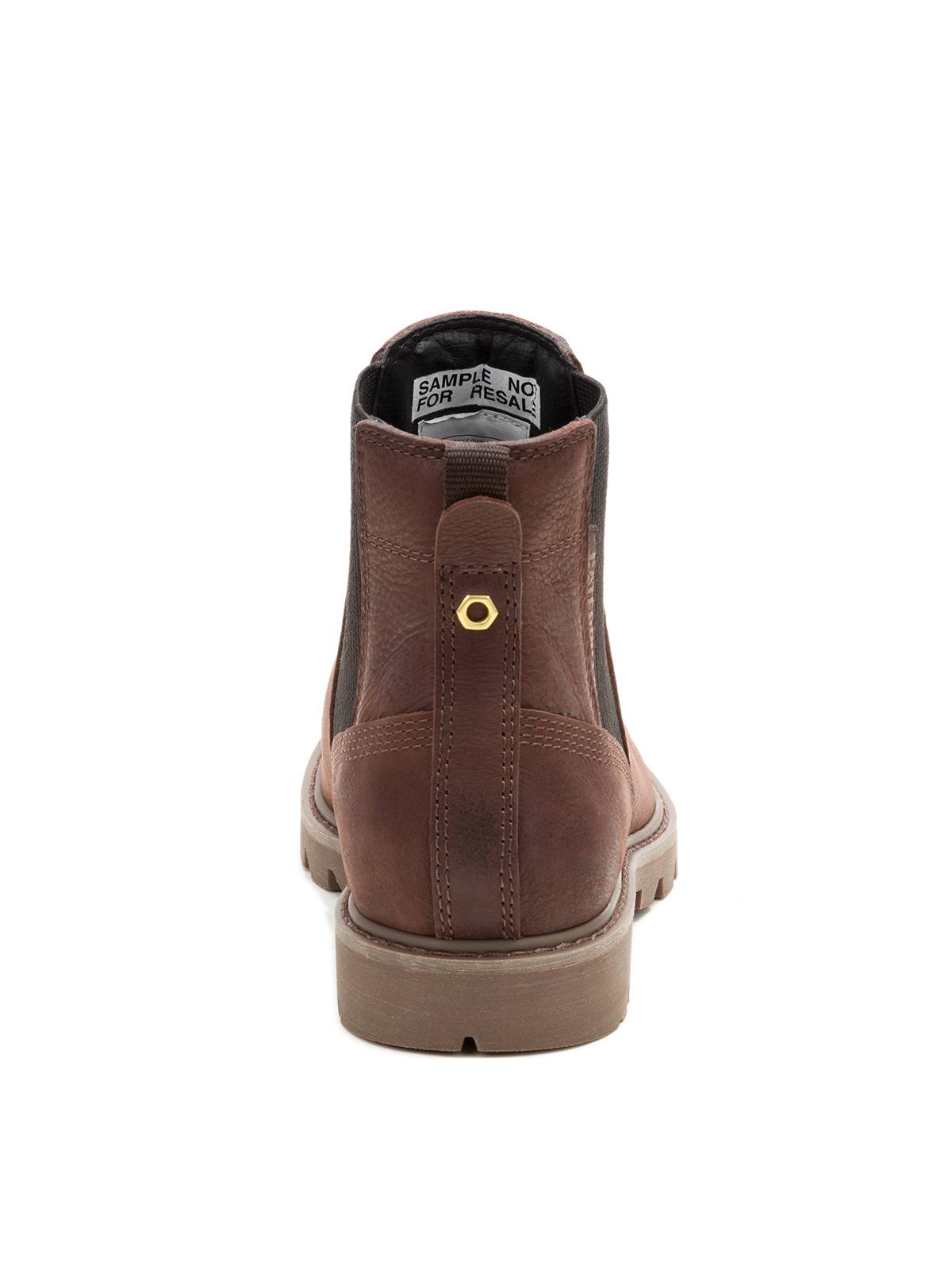 BOTIN CUERO MUJER COLORADO CHELSEA MARRON OSCURO CAT - 6
