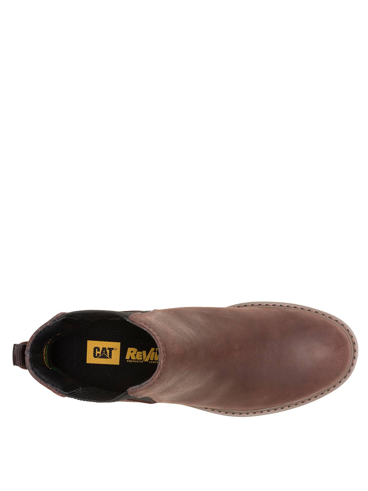 BOTIN CUERO MUJER COLORADO CHELSEA MARRON OSCURO CAT - 7